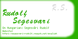 rudolf segesvari business card