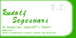 rudolf segesvari business card